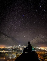 Night view of Skardu City- Pakistan